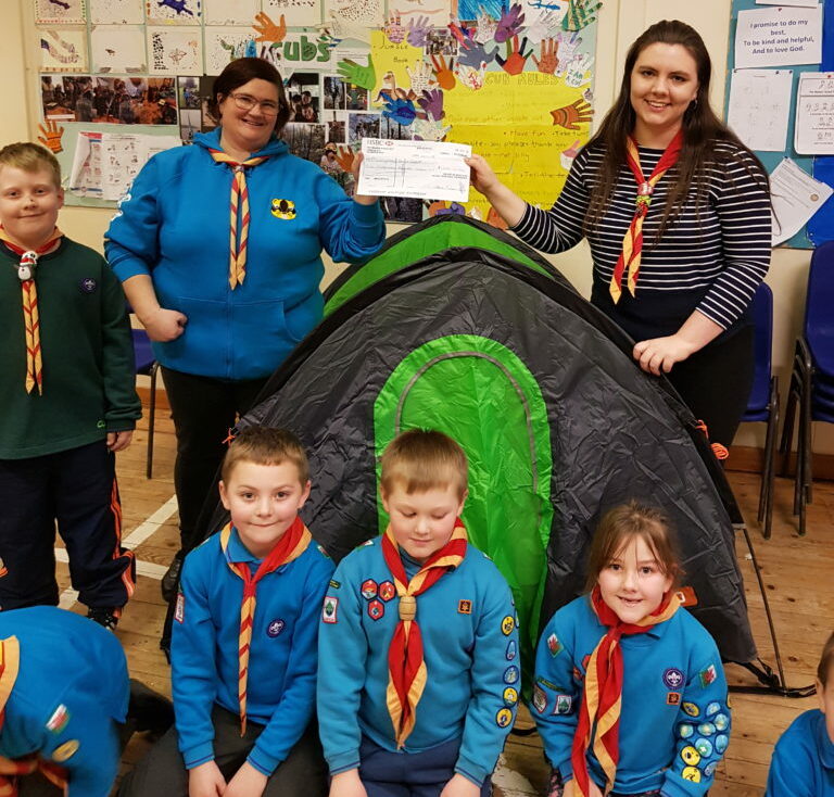 New tents for Llangollen Scout Group following £1,000 donation