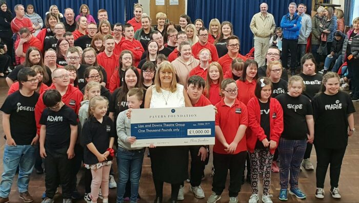 Ups and Downs Theatre Group receives £1,000 from the Pavers Foundation