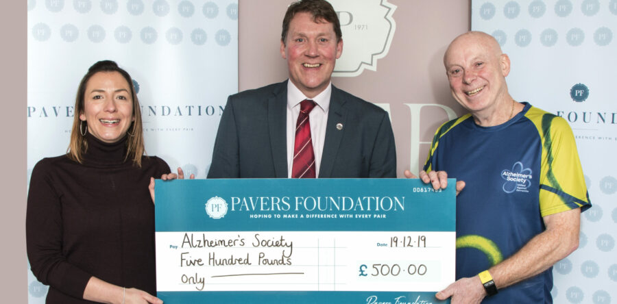 The Pavers Foundation donates £500 to Alzheimer’s Society